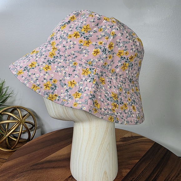 Urban Outfitters UO-76 Floral Bucket Hat – Pink & Yellow Daisy Print Women's OS - Picture 6 of 14
